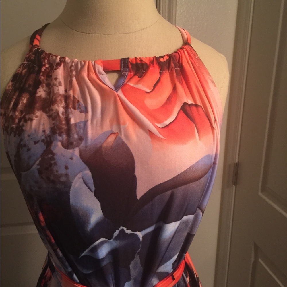 CHAO MENG Multi Color Floral Print Maxi Dress 4XL - Picture 8 of 8